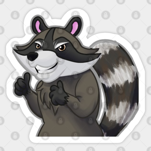 The Raid Raccoon Sticker by morrighan99@gmail.com